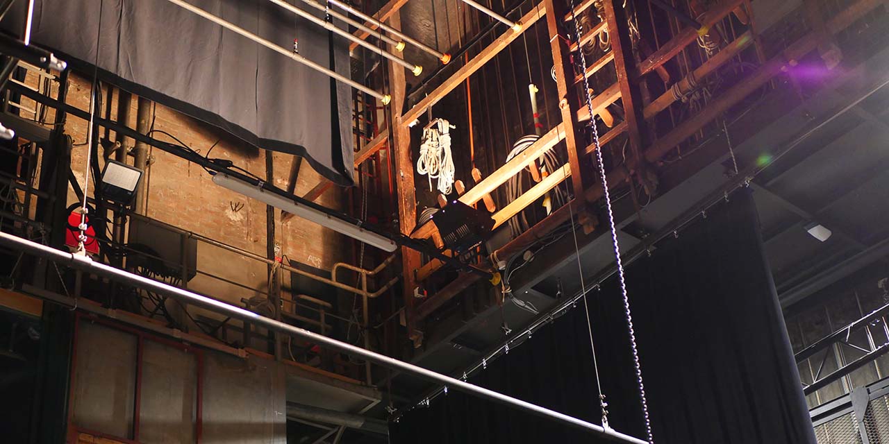 Vue du système technique du plateau du Grand Théâtre