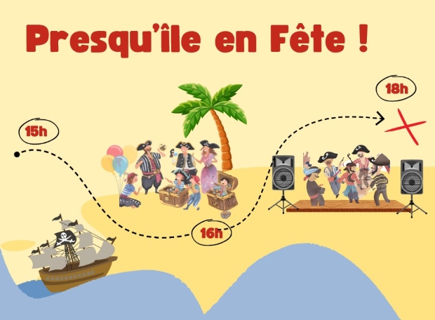 Presqu'île en fête - Illustration pirates