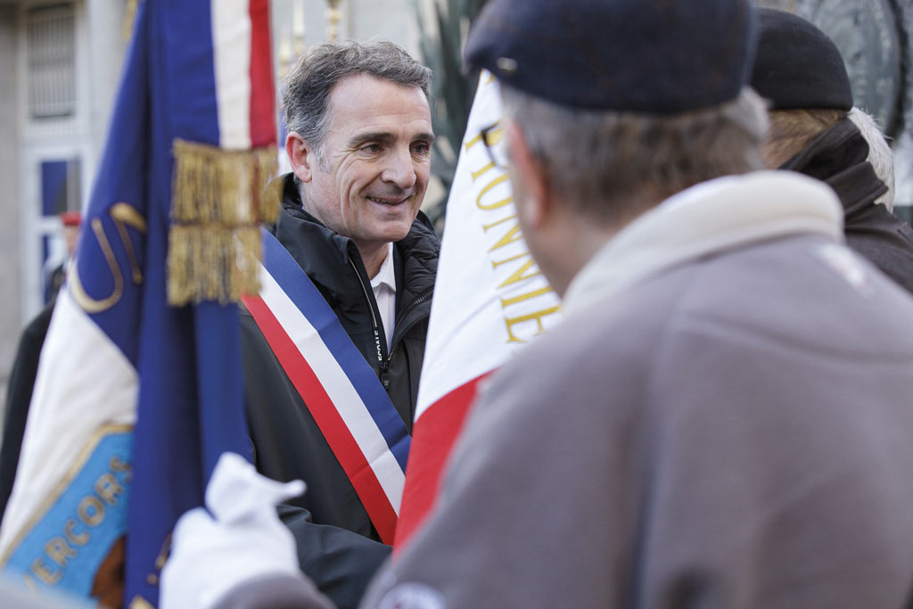Portrait de Eric Piolle lors d'un cérémonie.