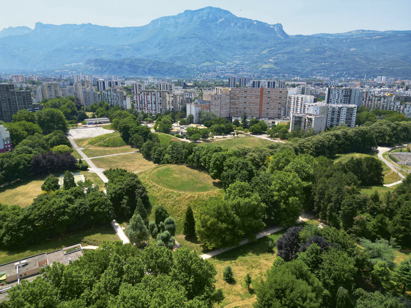 Le parc Jean Verlhac vu du ciel.