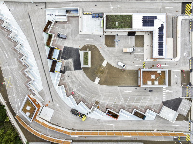 La déchèterie vue du ciel.