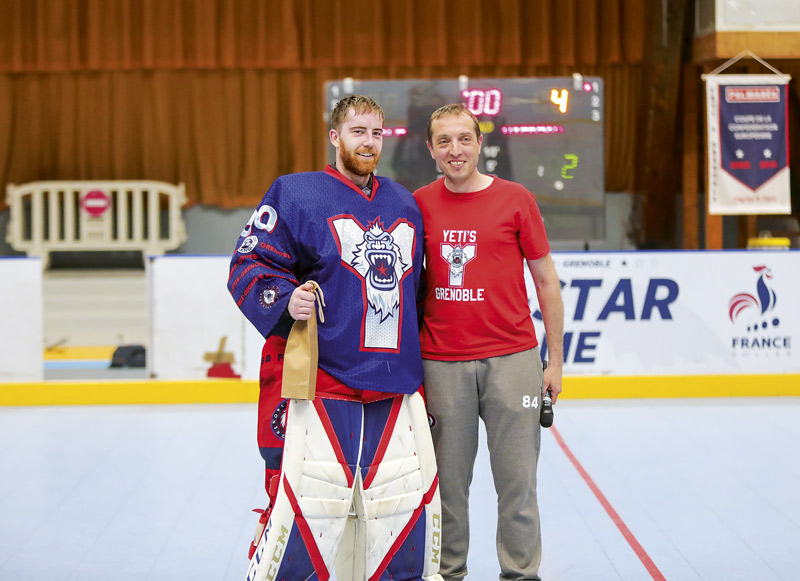 Jean-Sébastien Thomas et Simon Demars, le gardien de l'équipe.
