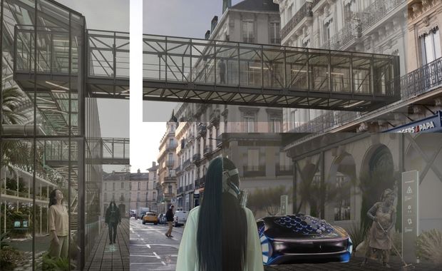 Illustration de Grenoble Place Victor Hugo en 2126